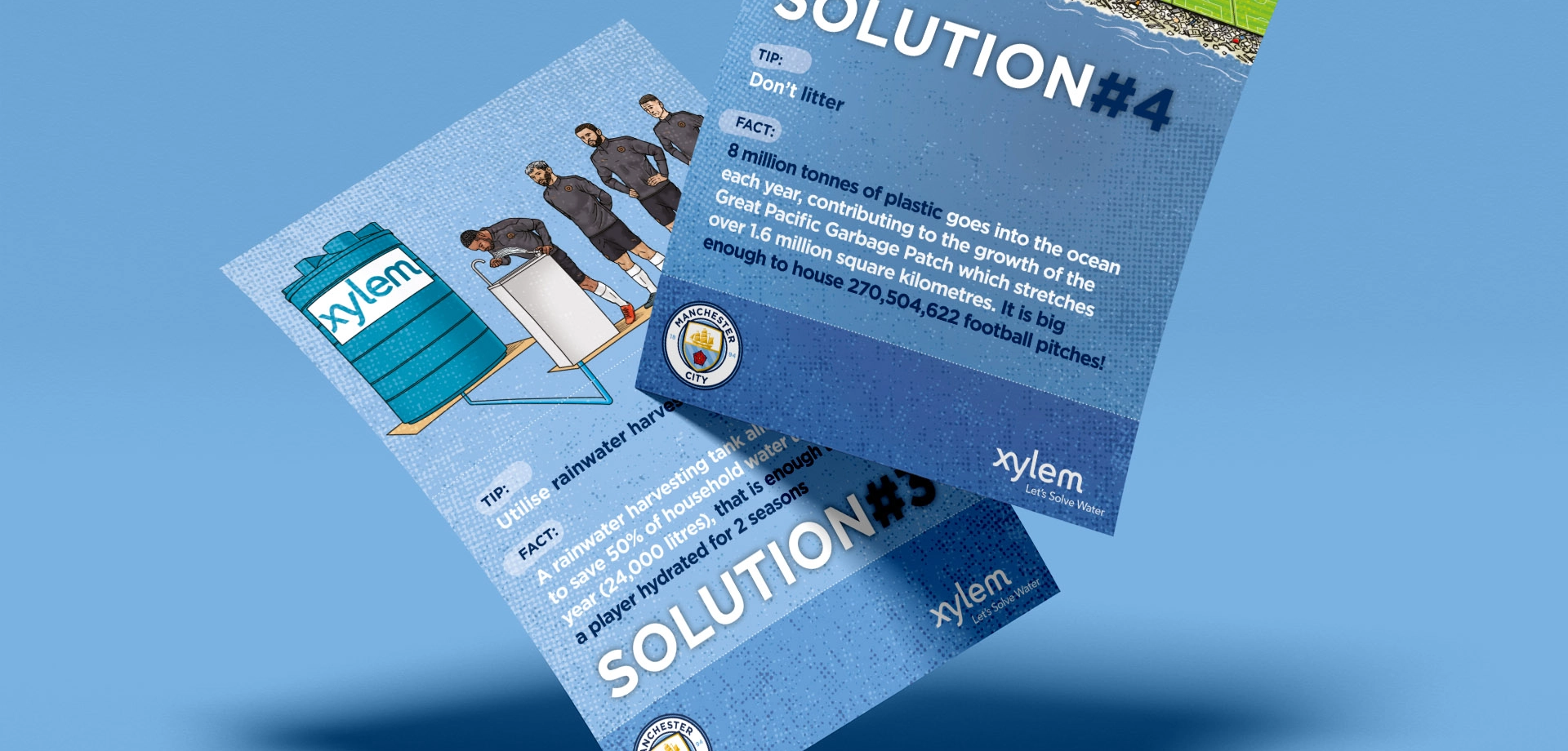 Manchester City FC floating leaflets