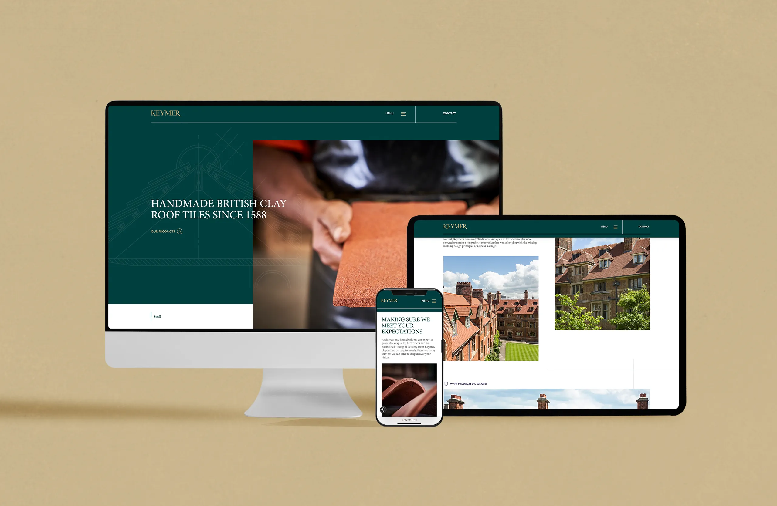 Wordpress website design - Keymer website mockup