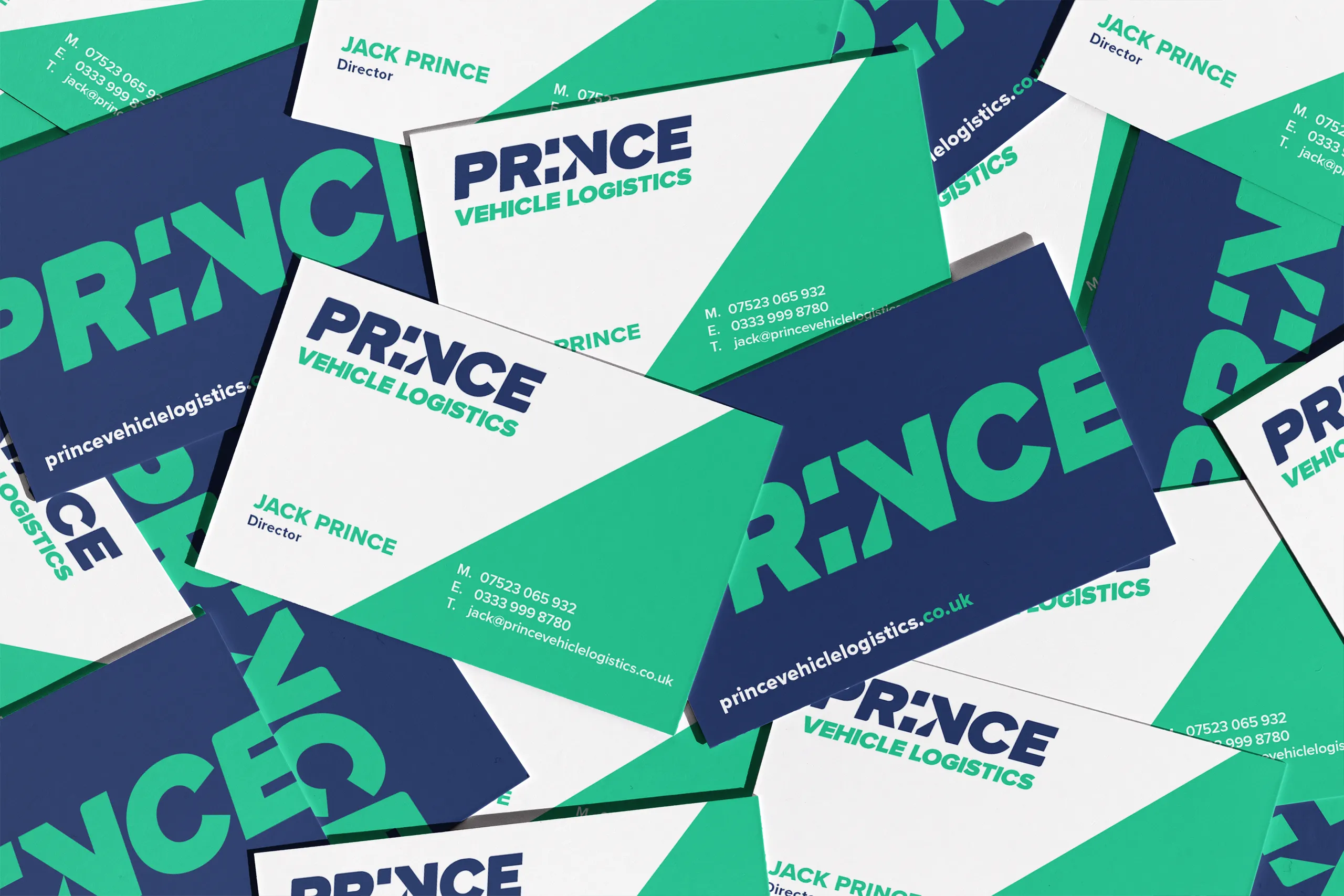 Prince Vehicle Logistics business card design