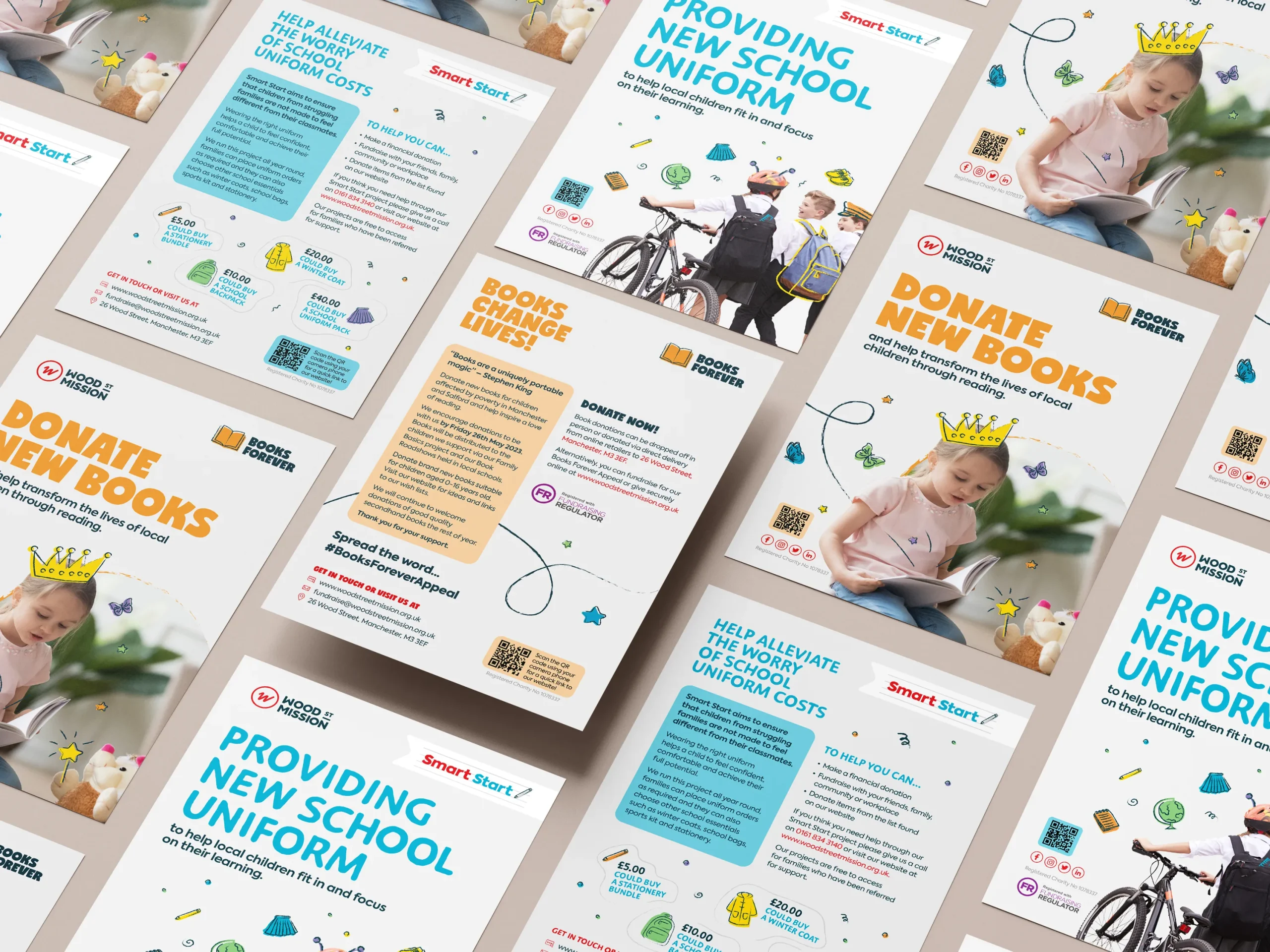 Wood Street Mission campaign flyers
