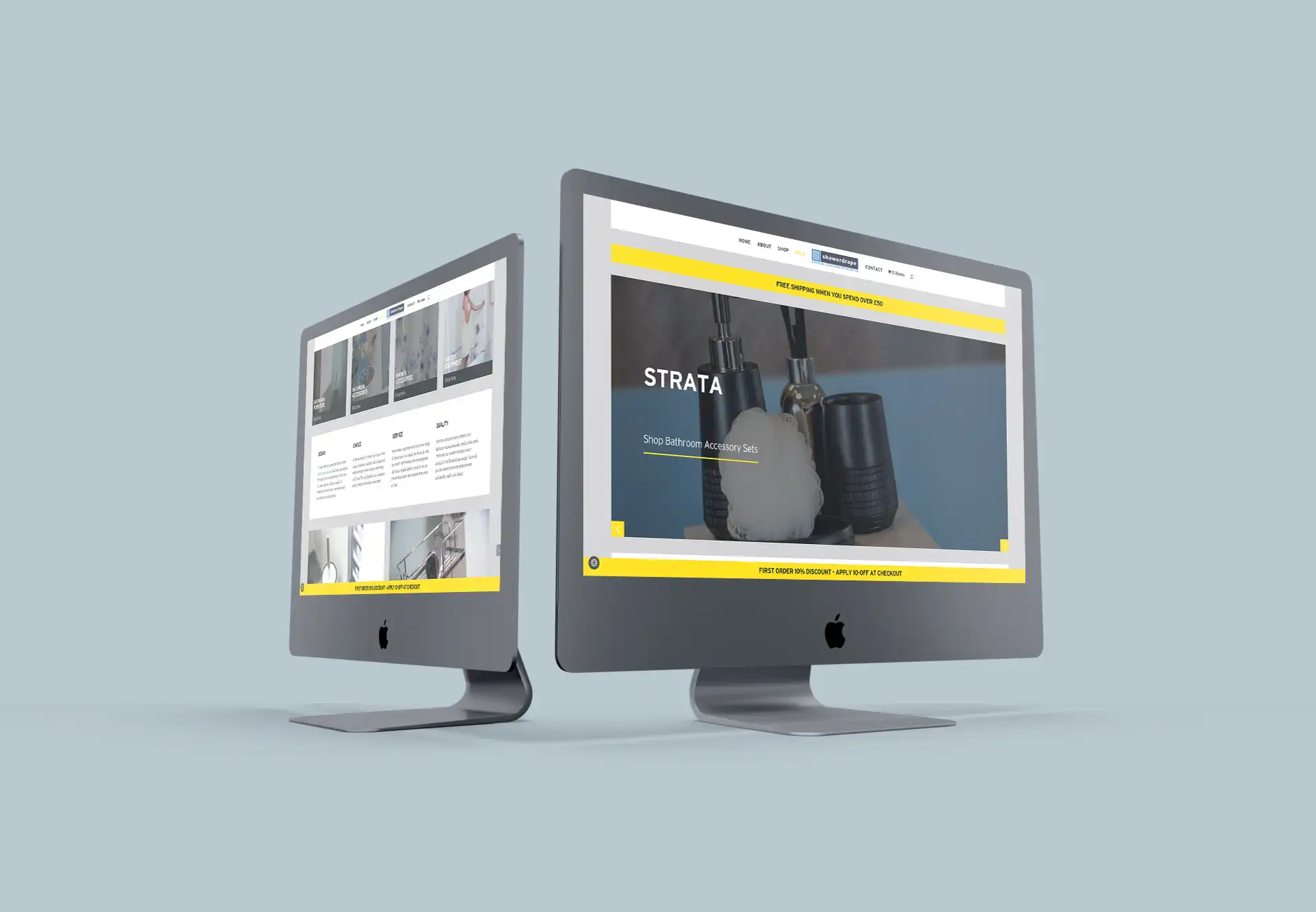 Showerdrape website design