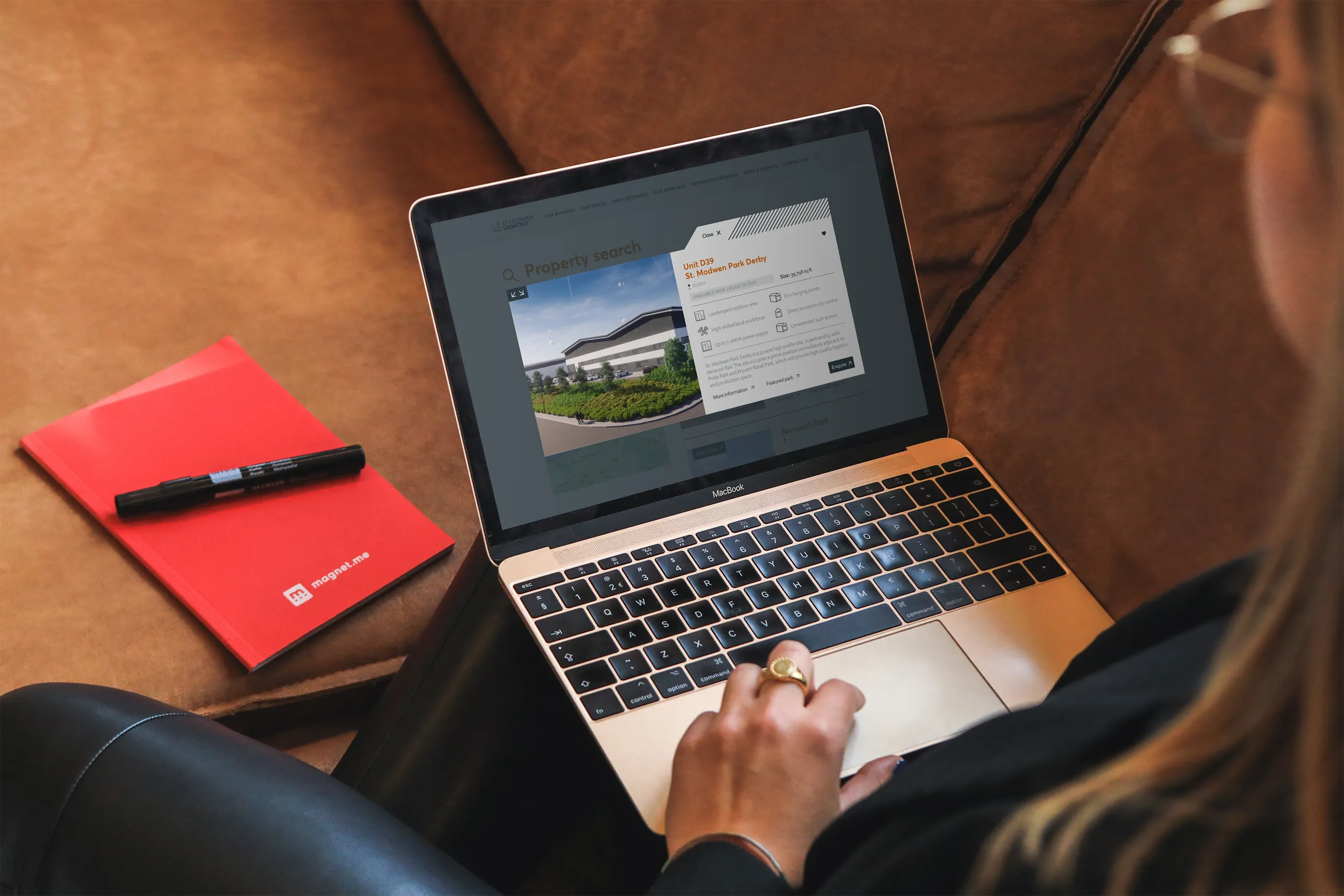 St Modwen laptop view